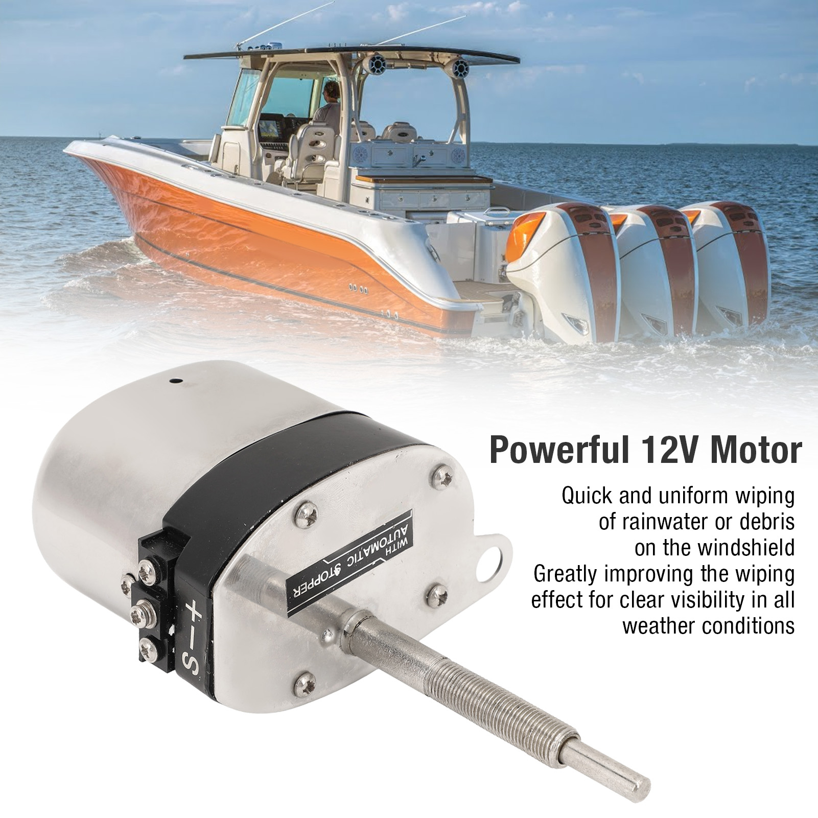 Electric Motor Windshield Wipe - Fishing Boat Outboard Motor ulasan dan harga