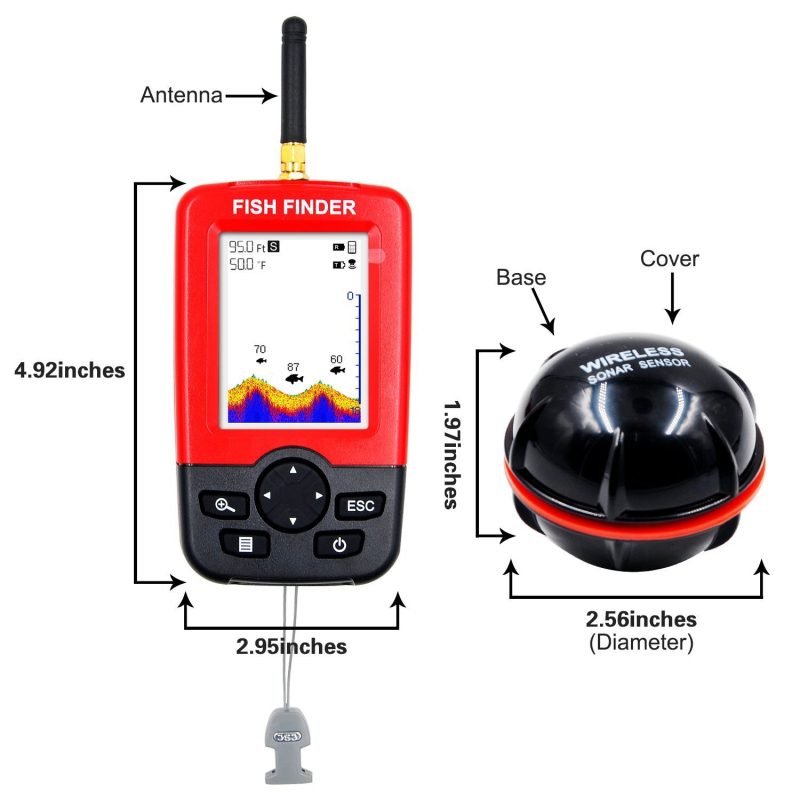 Display Portable fish finder e - Fishing Boat Depth Finder ulasan dan harga