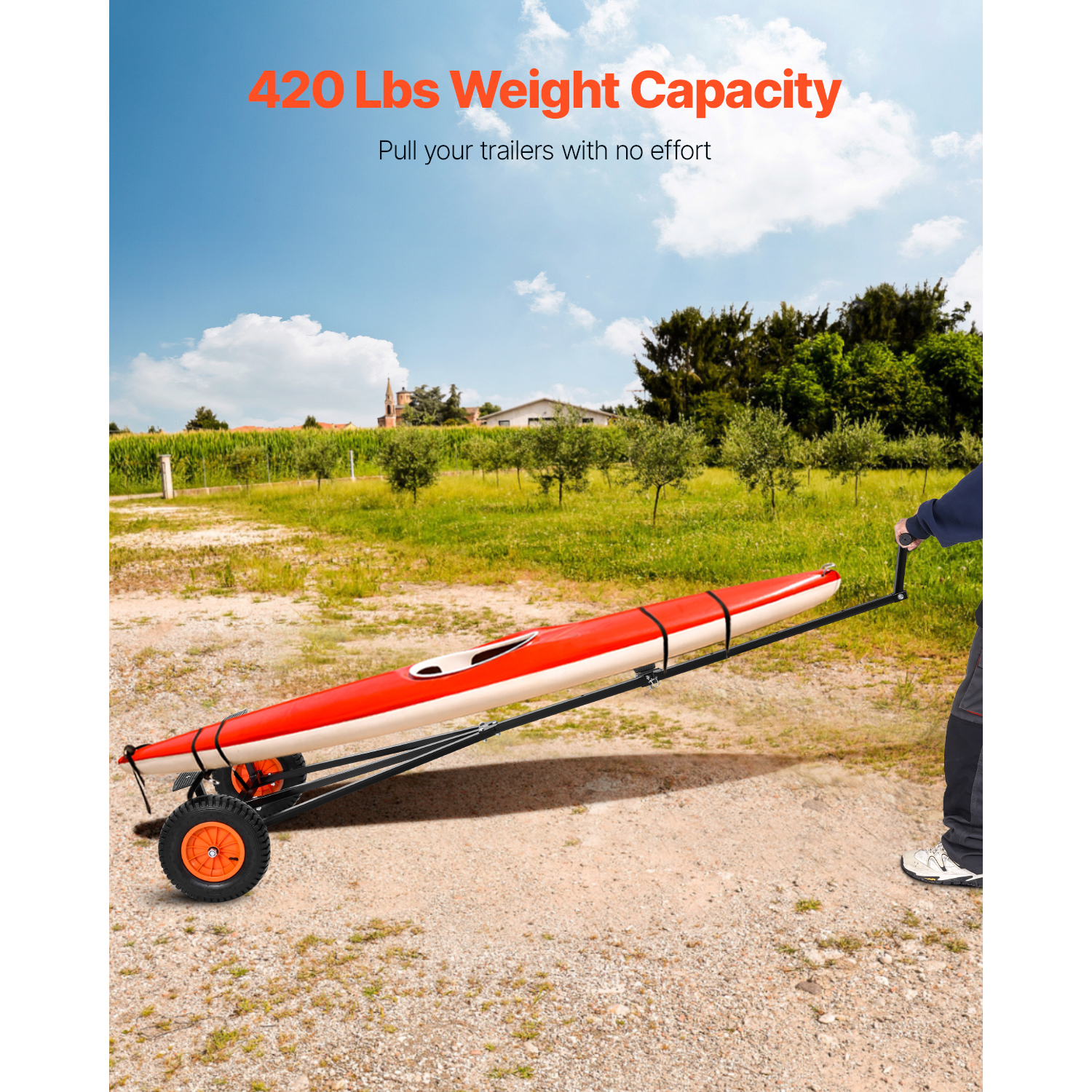 SucceBuy 420lbs Boat Trailer D - Fishing Boat Trailer ulasan dan harga