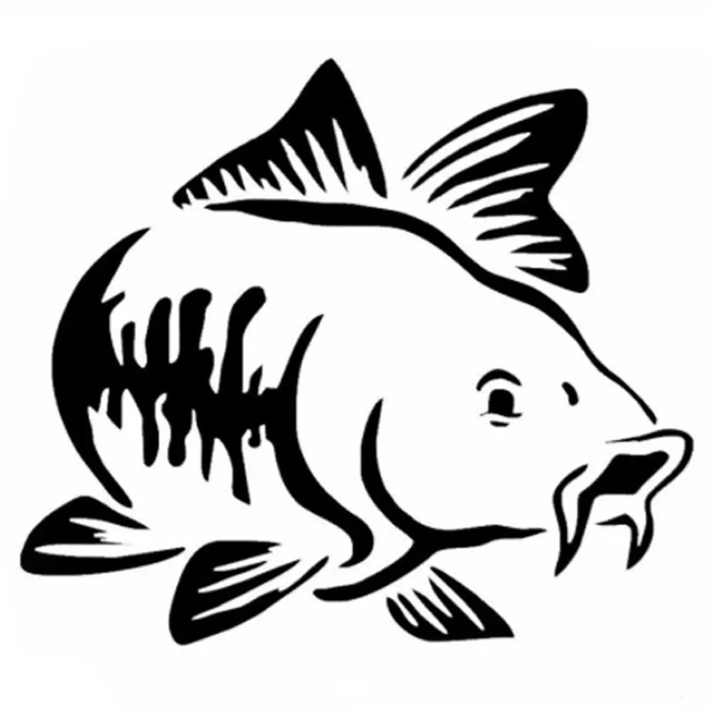 Car Sticker Cartoon Carp Fishi - Fishing Boat Trailer ulasan dan harga
