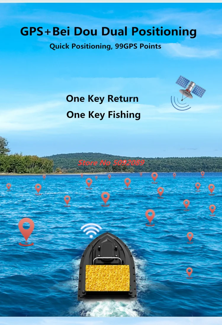 55CM 12V High Power 99 Points  - Fishing Boat Gps ulasan dan harga