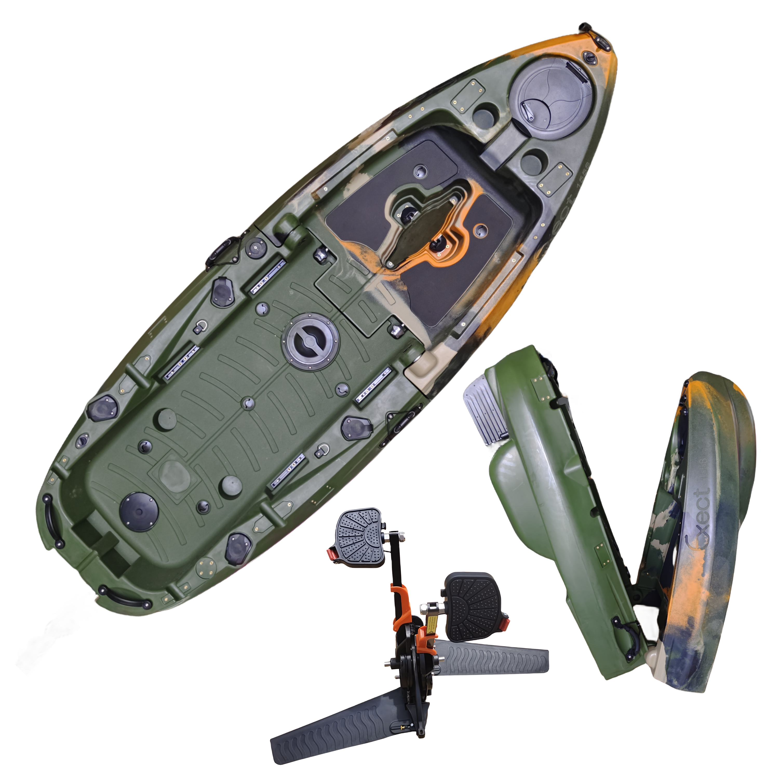 Plastic Kayak Pedal Kayak Fish - Fishing Boat Seat ulasan dan harga