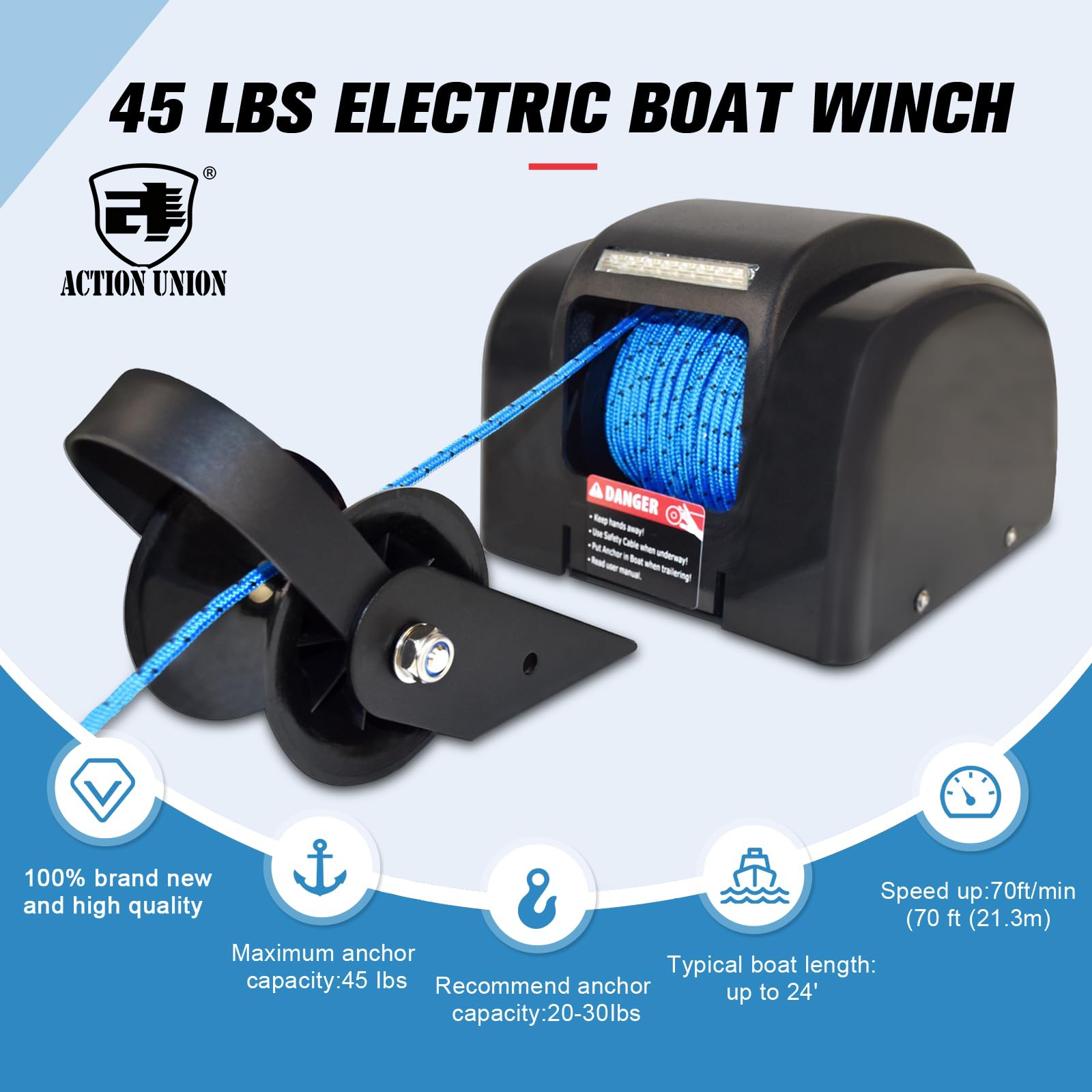 Electric anchor winch 12V, sui - Fishing Boat Steering Wheel ulasan dan harga