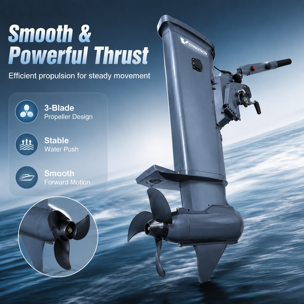 GPS Enabled 1500W 5HP 48V Elec - Fishing Boat Outboard Motor ulasan dan harga