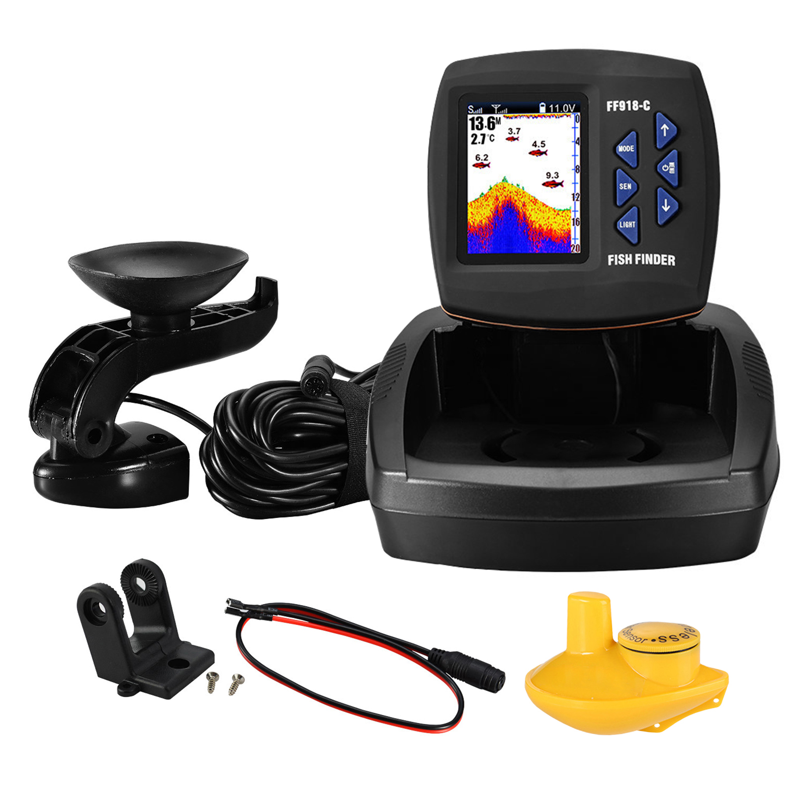Fish Finder Wireless Sonar Sen - Fishing Boat Depth Finder ulasan dan harga