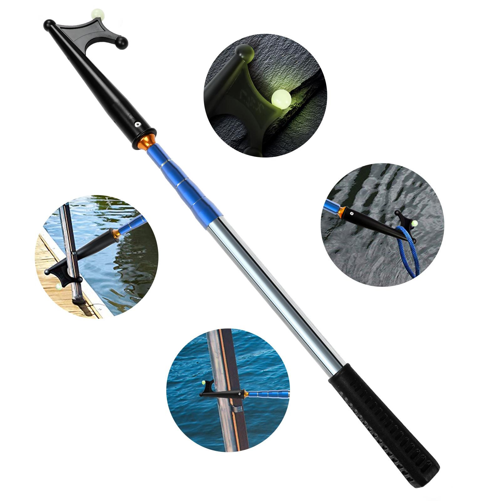 SANLIKE Telescoping Boat Hooks - Fishing Boat Oar ulasan dan harga