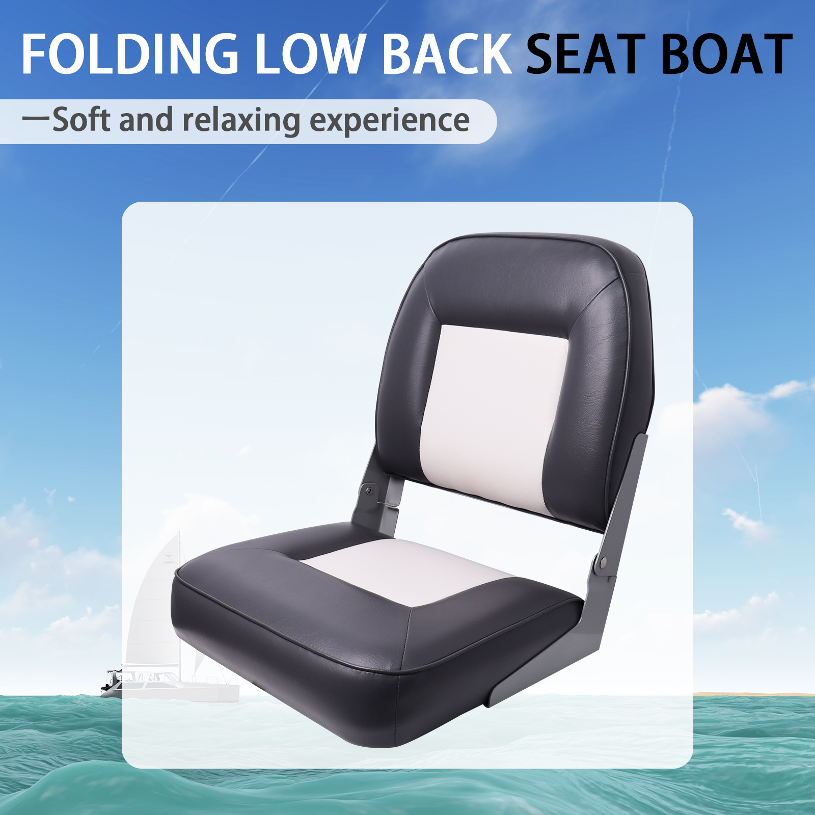 2 pcs Folding Boat Seat White  - Fishing Boat Seat ulasan dan harga