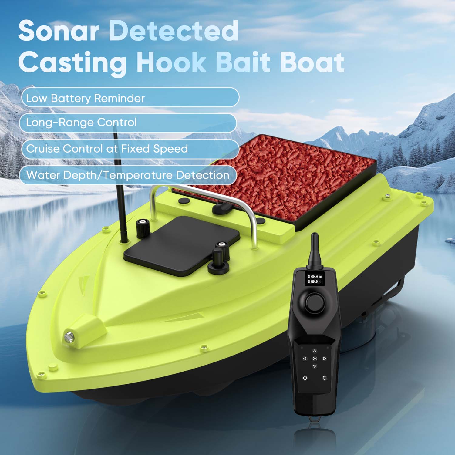 D36 RC Fishing Bait Boat with  - Fishing Boat Trailer ulasan dan harga